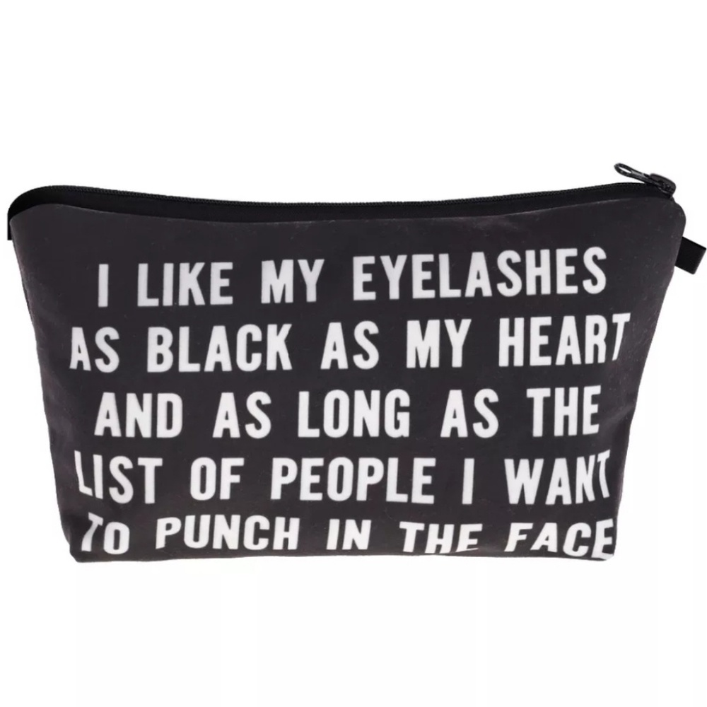 Black White Makeup Bag Witchy